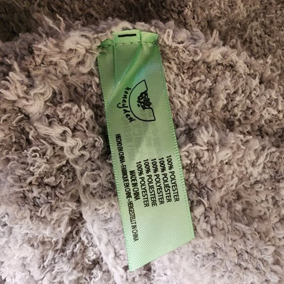 Honeydew Open Front Knit Cardigan Gray XL, hole in collar - Picture 7 of 9